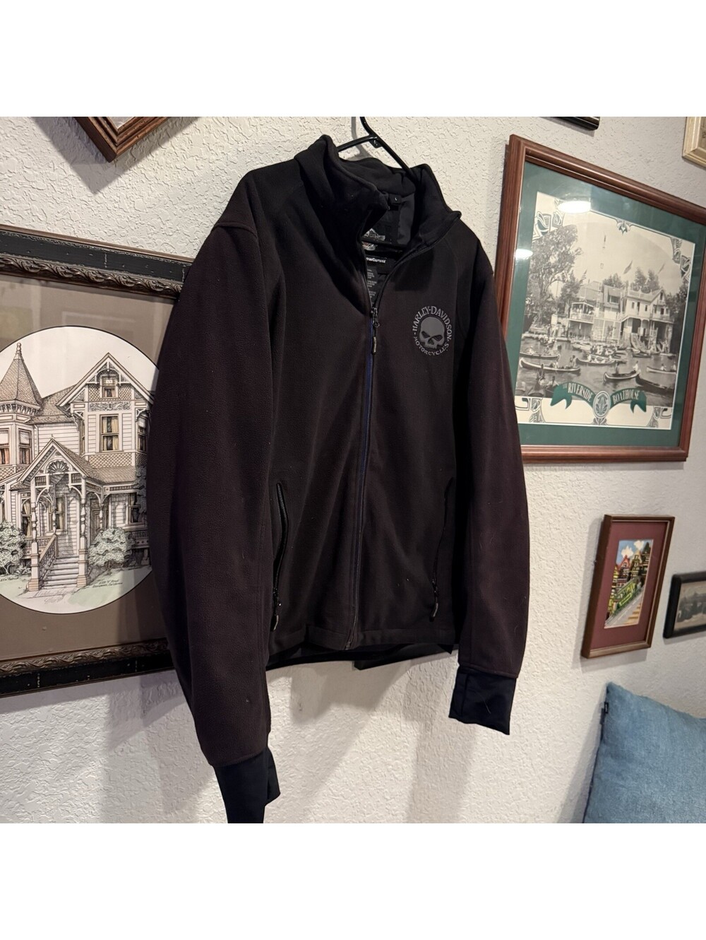 Vintage 90s/00s RARE Sold Out Willie G Harley Davidson Skull Riding Jacket Large